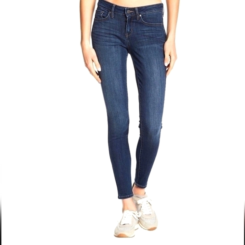 William Rast Skinny Jeans Low Rise Straight Leg Dark Wash Stretch Denim Size 26